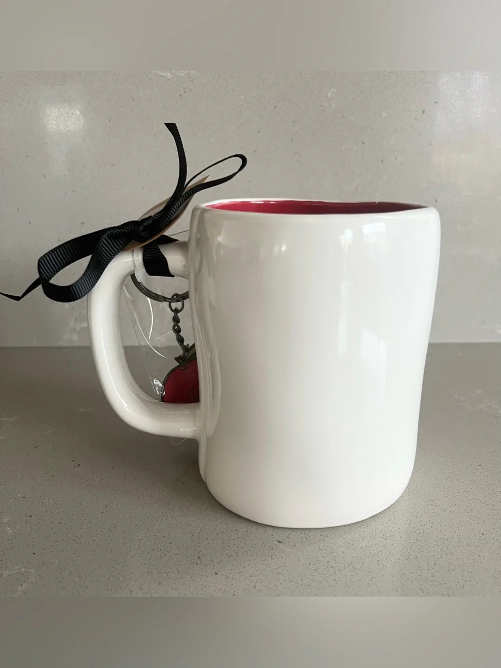 Rae Dunn World’s Best Teacher Apple Key Chain Coffee Mug NEW